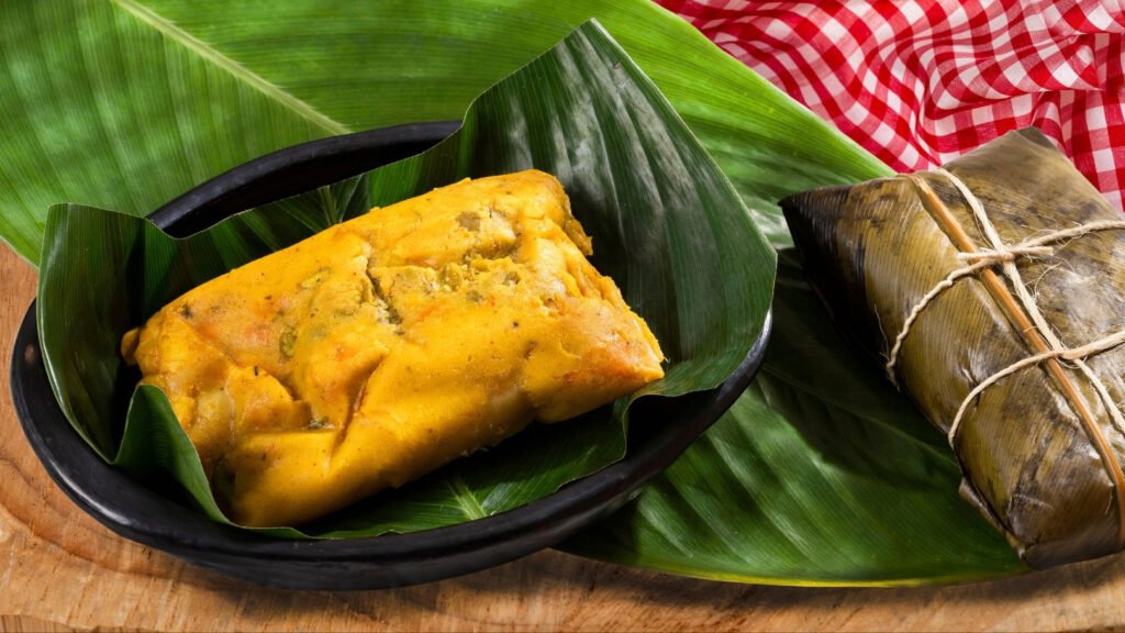 Tamale Typical Food Wrapped In Banana Leaves